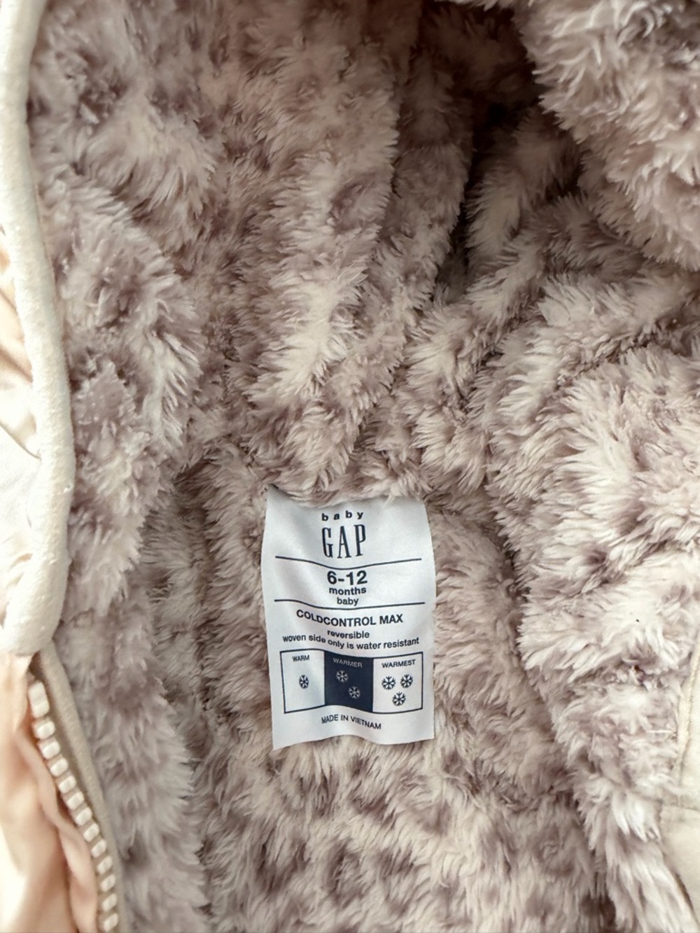 baby GAP Plush-Lined Baby Jacket - Blush 6-12 months
